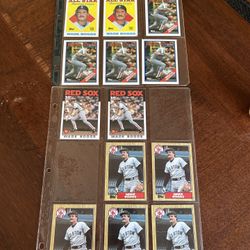 Wade Boggs Boston Red Sox baseball card of Topps lot 15 cards 1985 to 1987