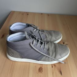 Timberland Men's Size 13 Davis Square Boots Gray Lace Up Chukka Shoe