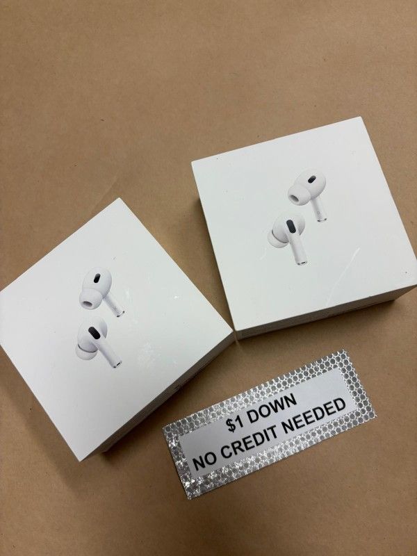 Apple AirPods Pro 2 Bluetooth Earbuds NEW - Only $1 Today Pay The Rest Later!