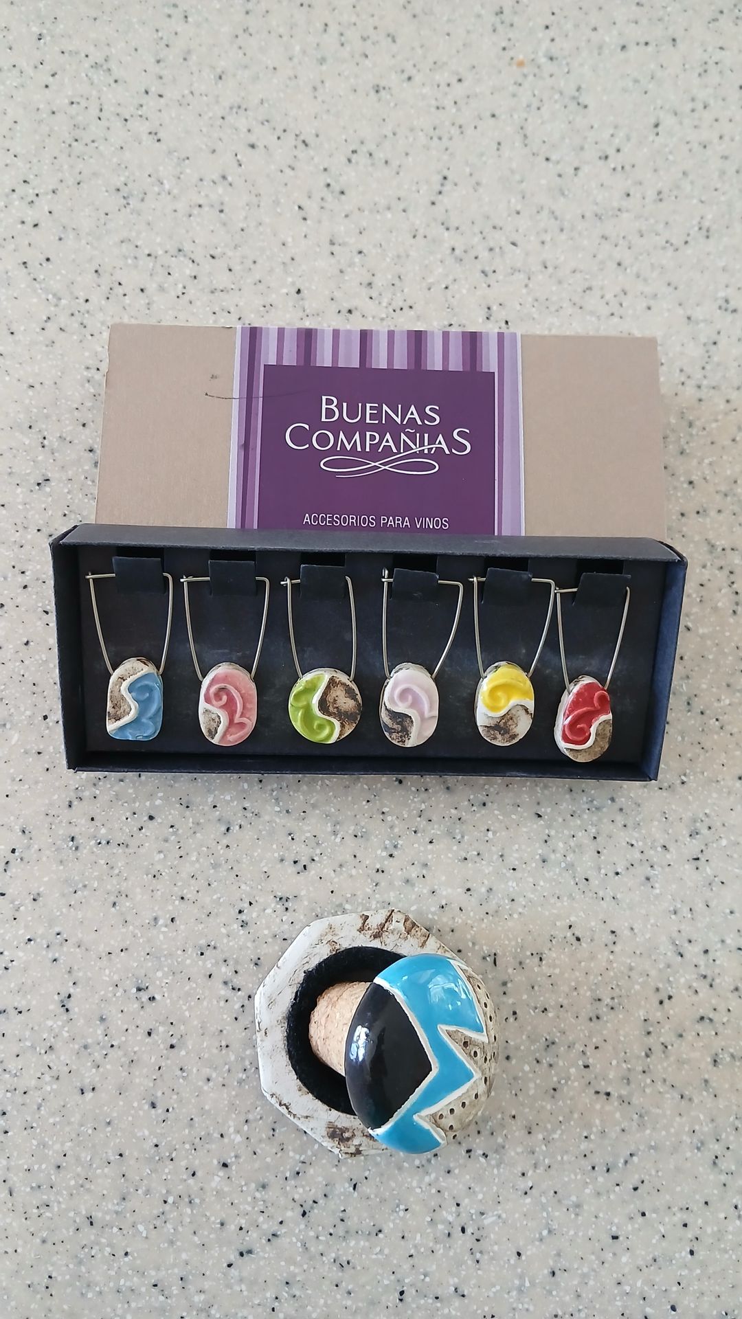 Wine Charms - Cork Stopper - Drip Collar