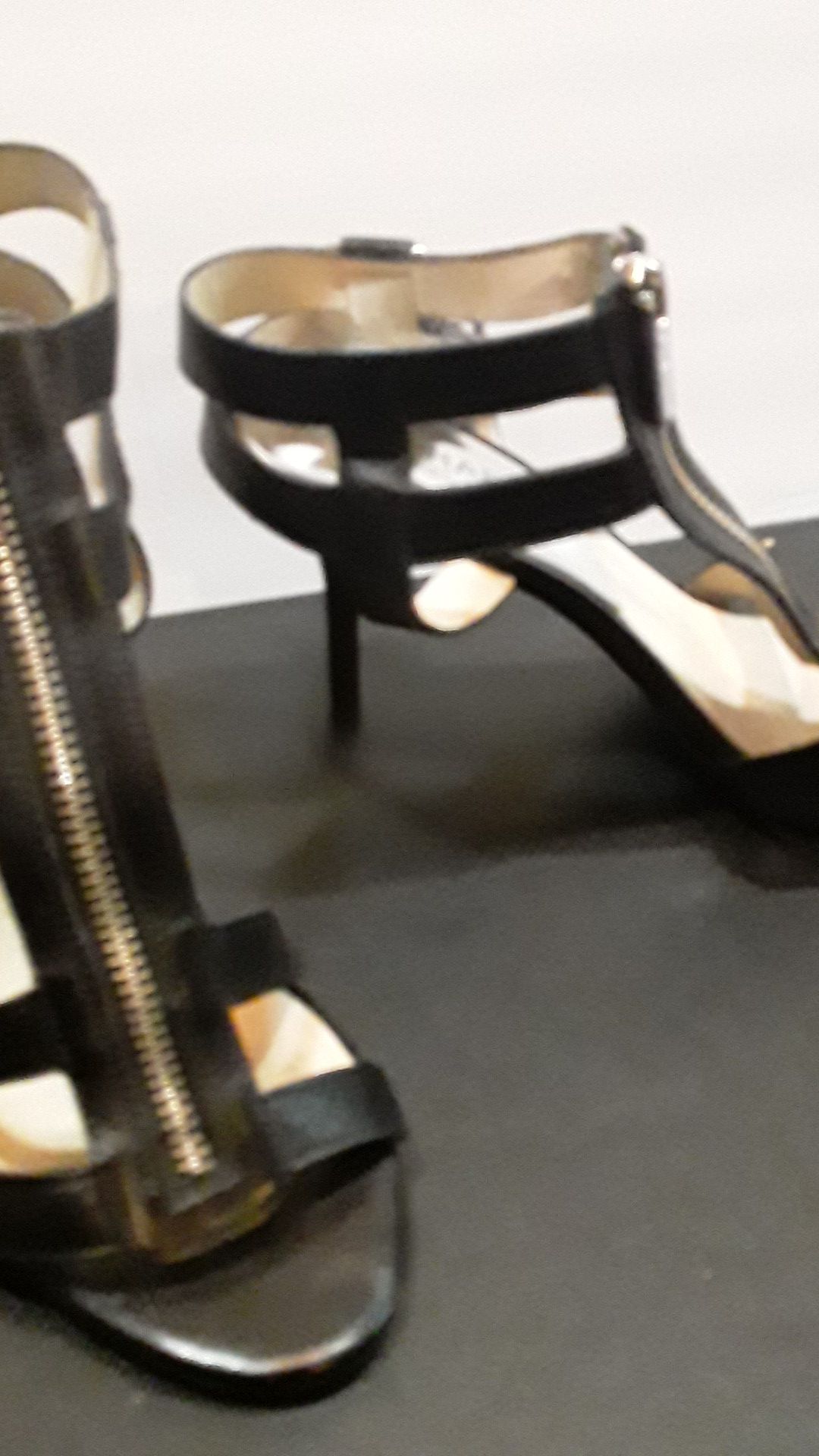 Michael Kors black leather heels size 6