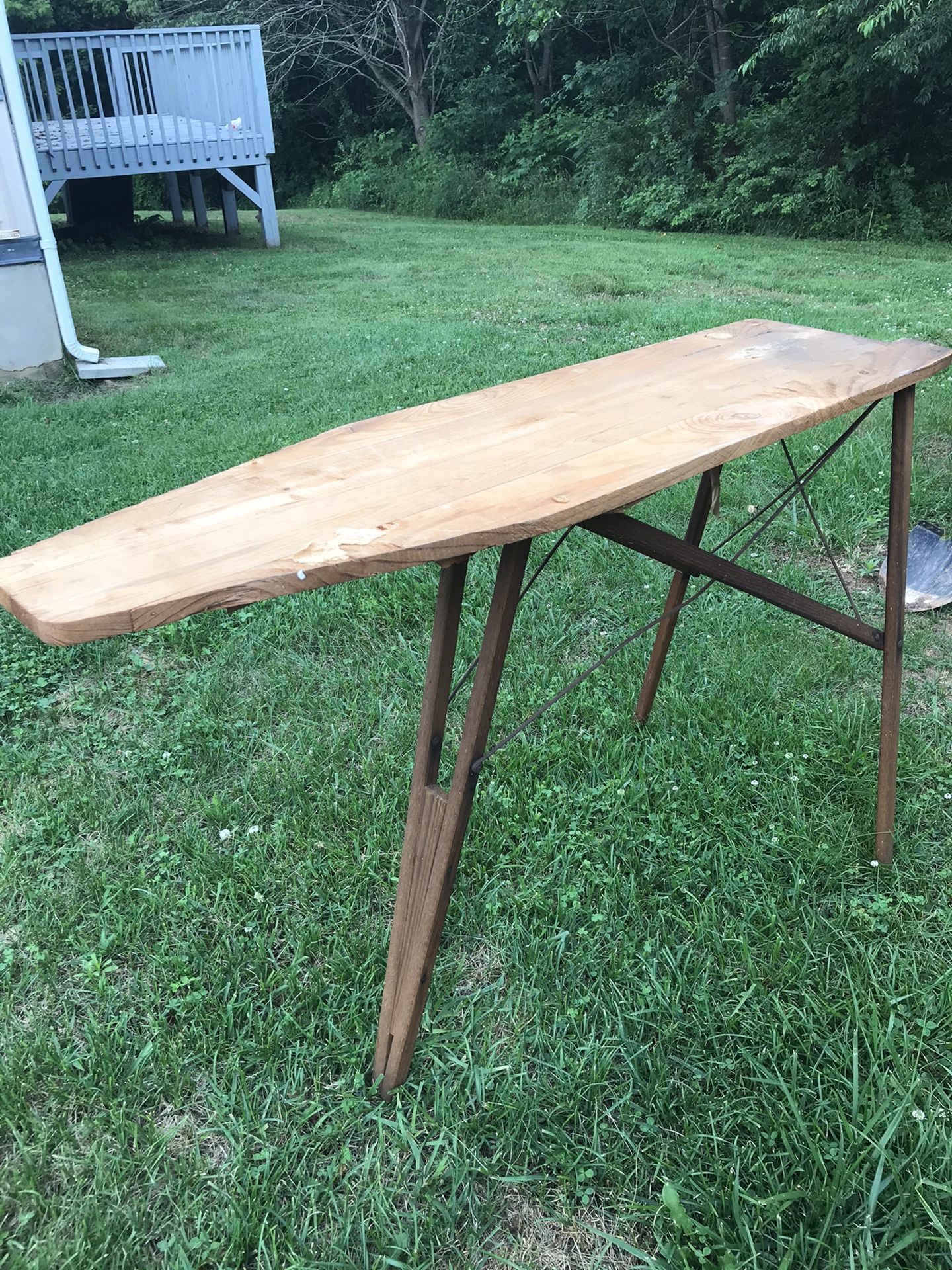 Antique wooden ironing board by Madison Mill & Lumber Co