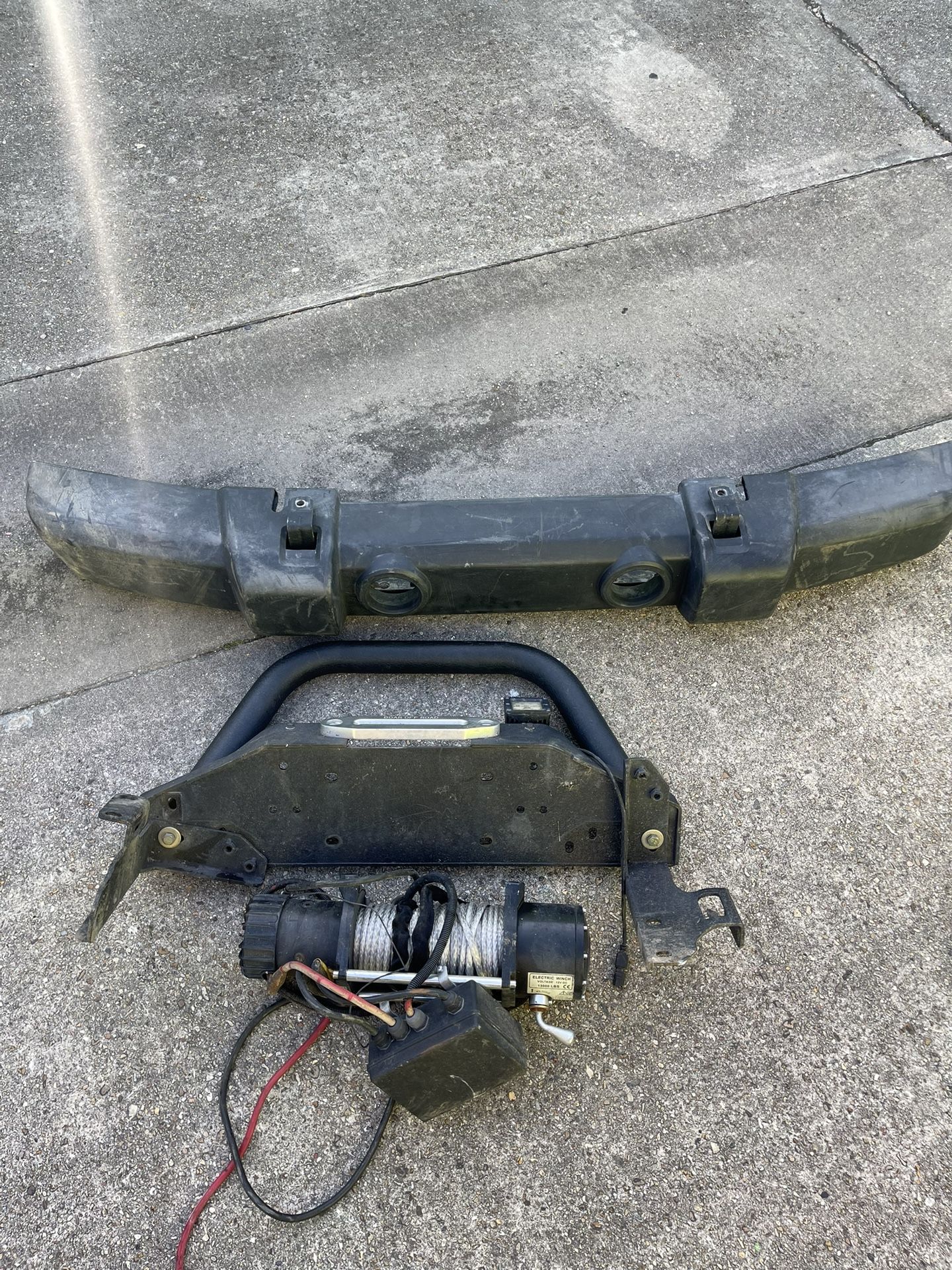 Jeep Winch, Headlights And Front Bumper
