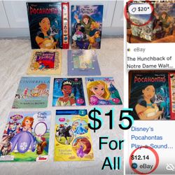 $15 For All Disney Princesses Books mostly Hardcovers large some medium
