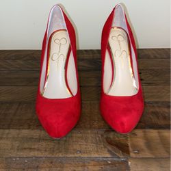 Size 7.5 Red Heels By Jessica Simpson