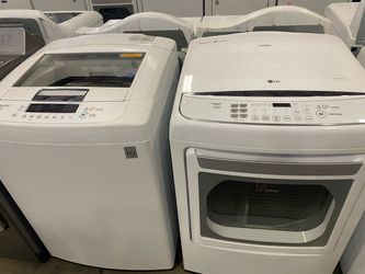 LG XL CAPACITY WASHER DRYER SET ELECTRIC