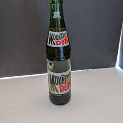 Vintage Mountain Dew Citrus Soda Bev 16oz Glass Green Bottle FULL Sealed 