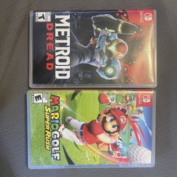 Nintendo Switch Games (Metroid Dread & Mario Golf)