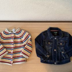 Genuine Kids OshKosh Denim Jacket 18M Blue Unisex Toddler Size 18-24 months