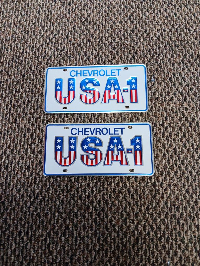 CHEVROLET USA-1 LISCENSE PLATES