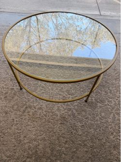 Glass coffee table
