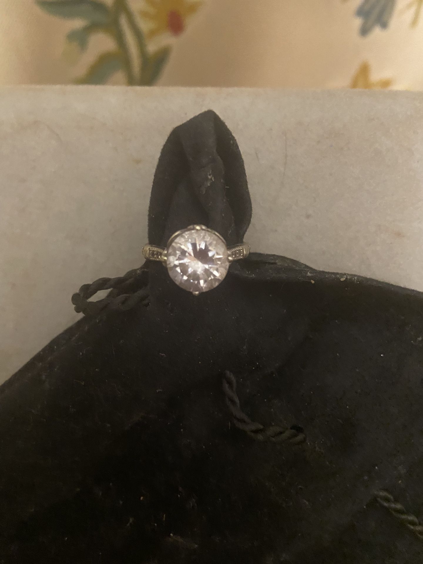 5 CT Brilliant Cut Monnisanite In Crown  Setting! Size 8!