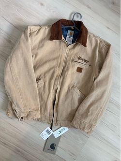 FS: Stussy X Carhartt Collab Jacket RARE Mens Large Snug fit NEW