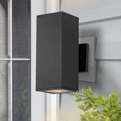 11.75in. 2-Light Matte Black Hardwired Outdoor Wall Light. I Only Have One 