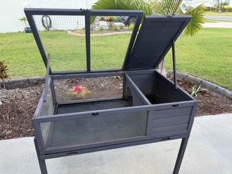 Indoor/outdoor tortoise habitat