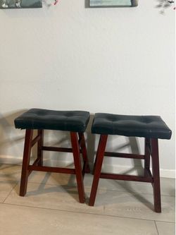 Two bar stools. Size shown.