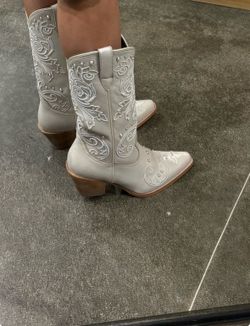 White Shyanne Denisse Western Boots 👢