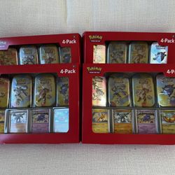 Brand New Pokémon 151 Mini Tins 4 Pack Sam's Exclusive