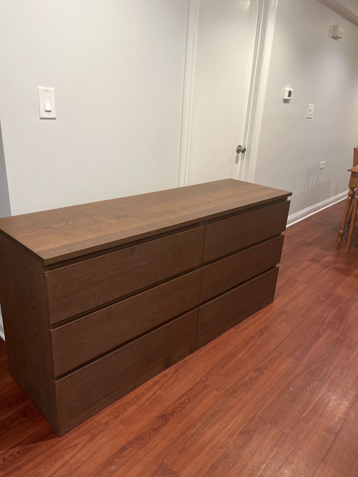 Wooden Six-Drawer Dresser