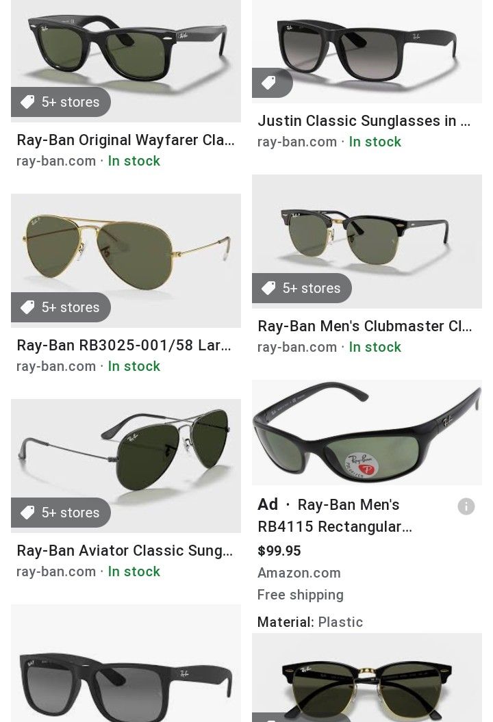 Ray Ban LENS CRAFTERS AUTHENTIC WITH ORIGINAL PURCHASE RECEIPT