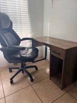 Computer desk and chair