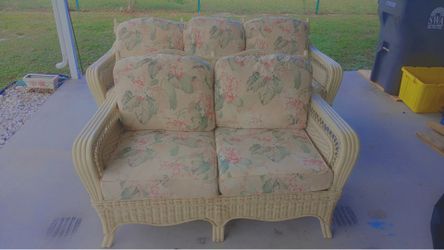 Vintage Wicker Patio Furniture Set