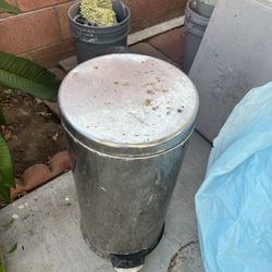 Metal Trash Can