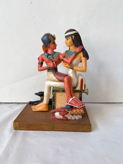 Vintage 2000 Veranese Resin Young King Tutankhamun Figurine with Felt Bottom