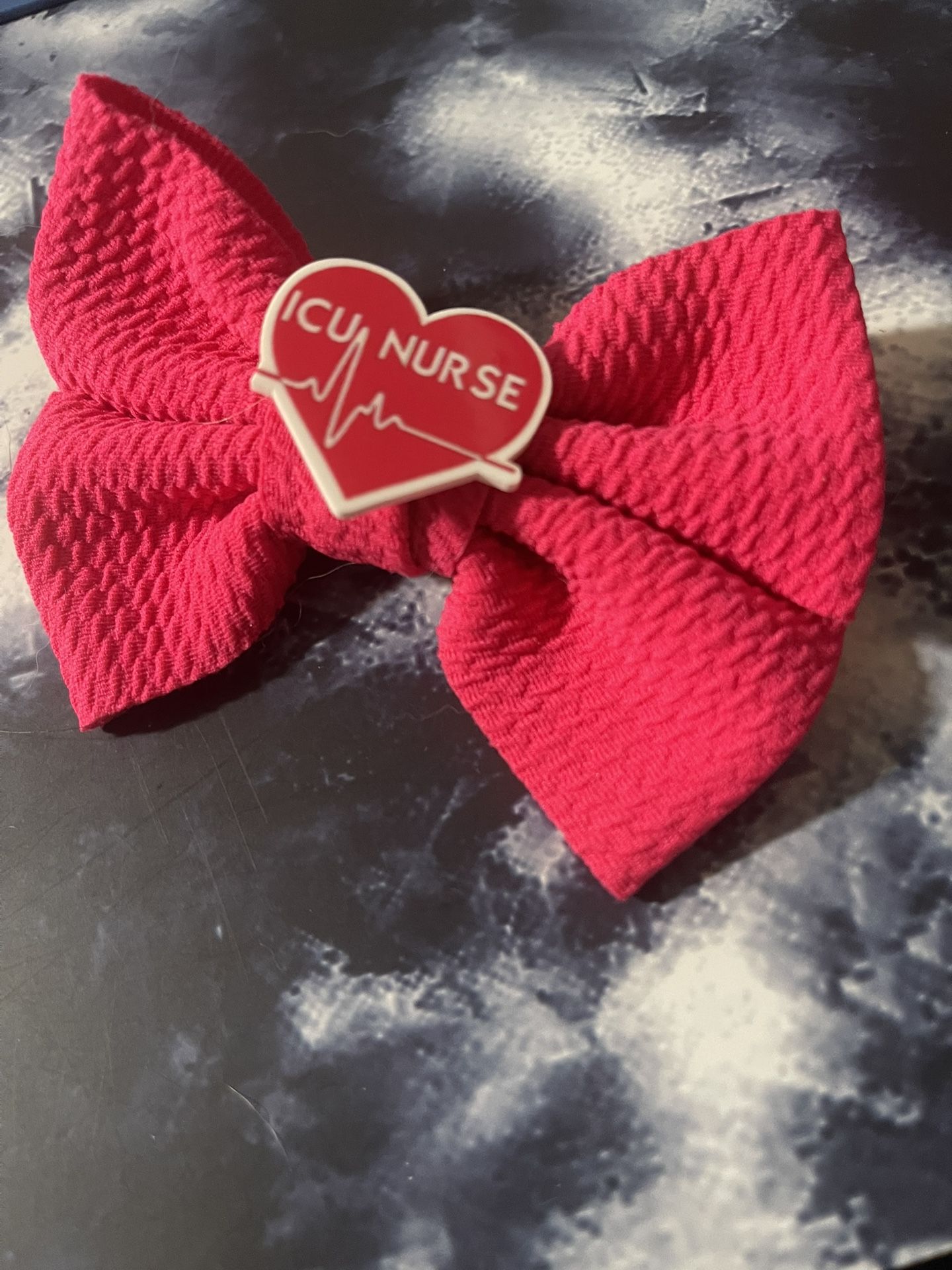 ICU Nurse Hair Bow