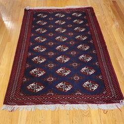 Hand made afghan area rug like new floor carpet