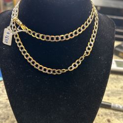 10kt Diamond Cut Curb Chain