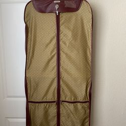 Vintage Samsonite Travel Luggage Suit Business Bag Case Burgundy & Tan