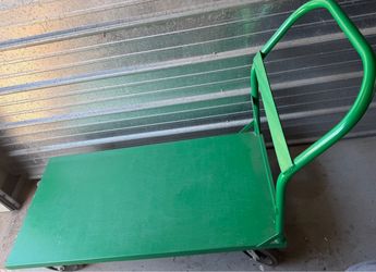 Uline Platform Truck Cart Metal 30”x60” Green