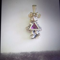 Vintage Disney 925 Sterling Silver Minnie Mouse