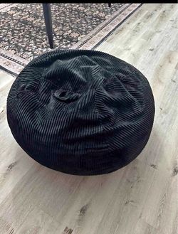 Black Corduroy bean bag chair