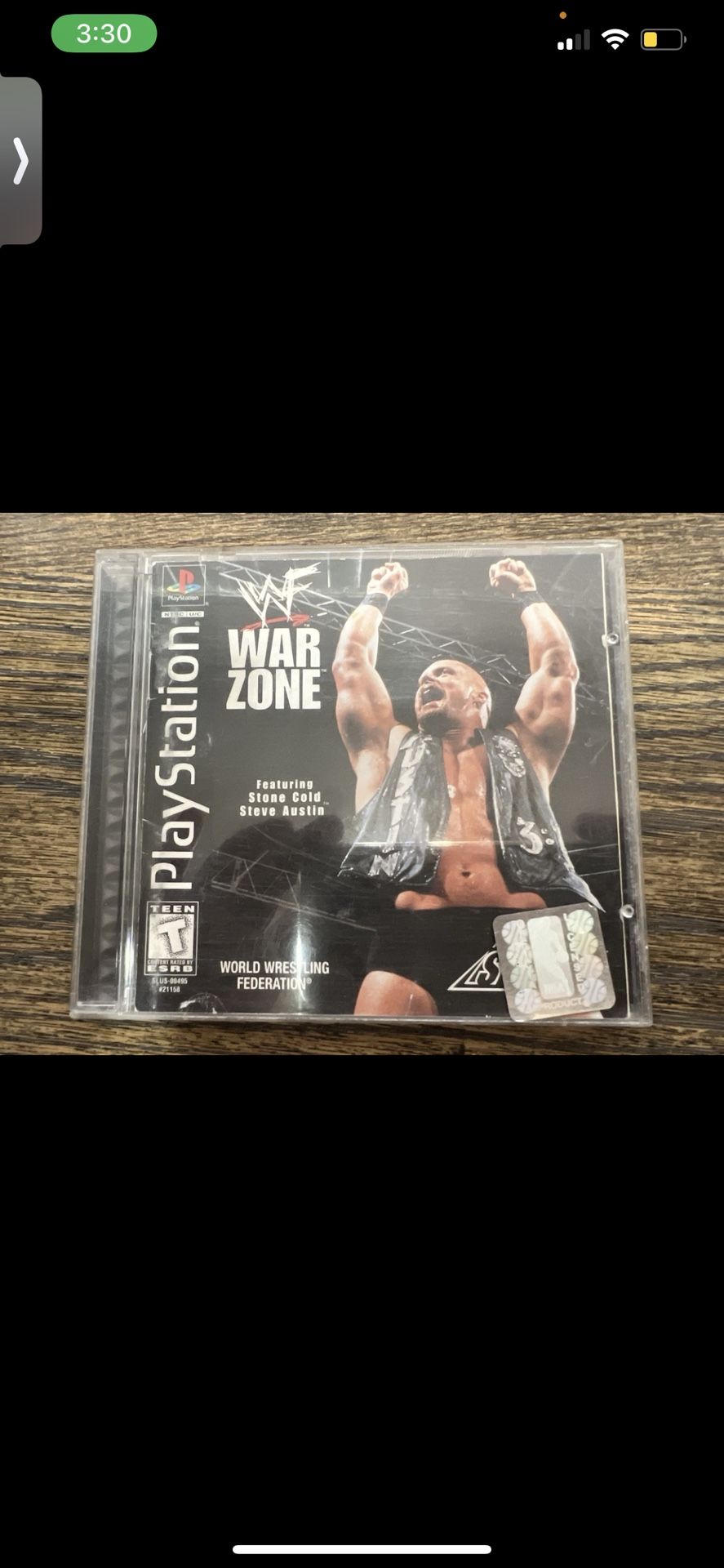 WWF War Zone Black Label Sony Playstation 1 PS1 COMPLETE CIB UNTESTED USED C.I.B