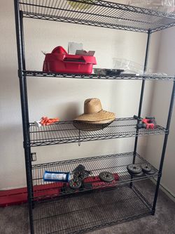 Black Wire Storage Shelving Unit