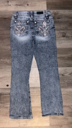 Rhinestone gem design jeans