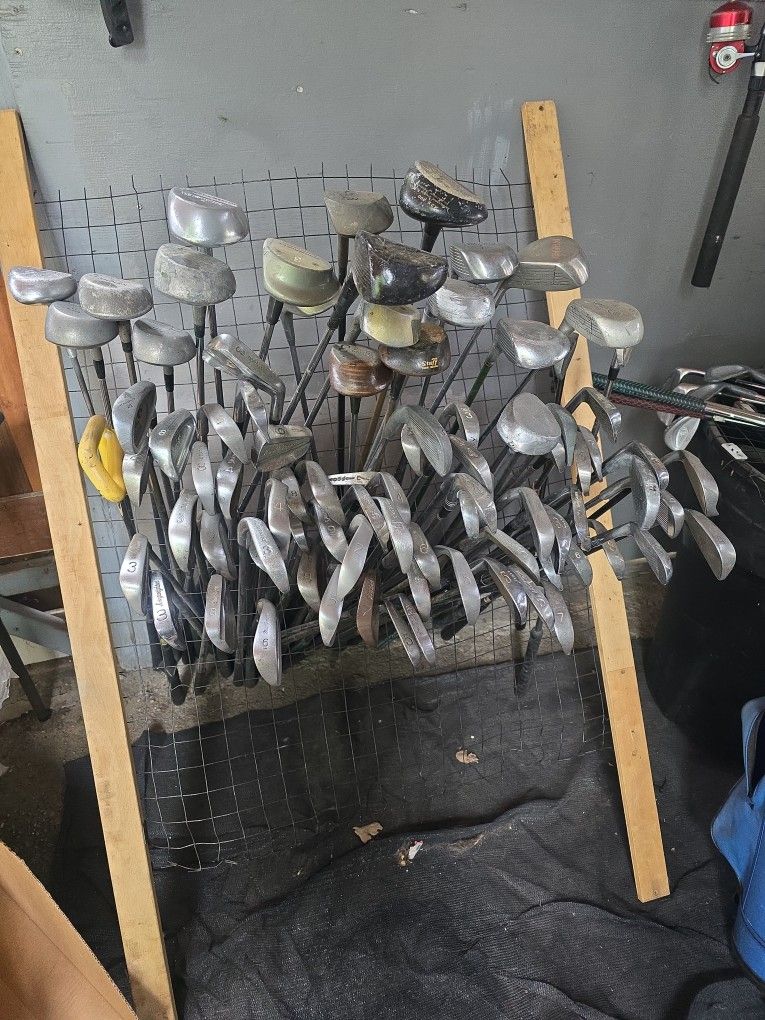 LOTS OF GOLF CLUBS (20 DRIVERS 60 IRONS) 80 CLUBS RIGHT HANDED