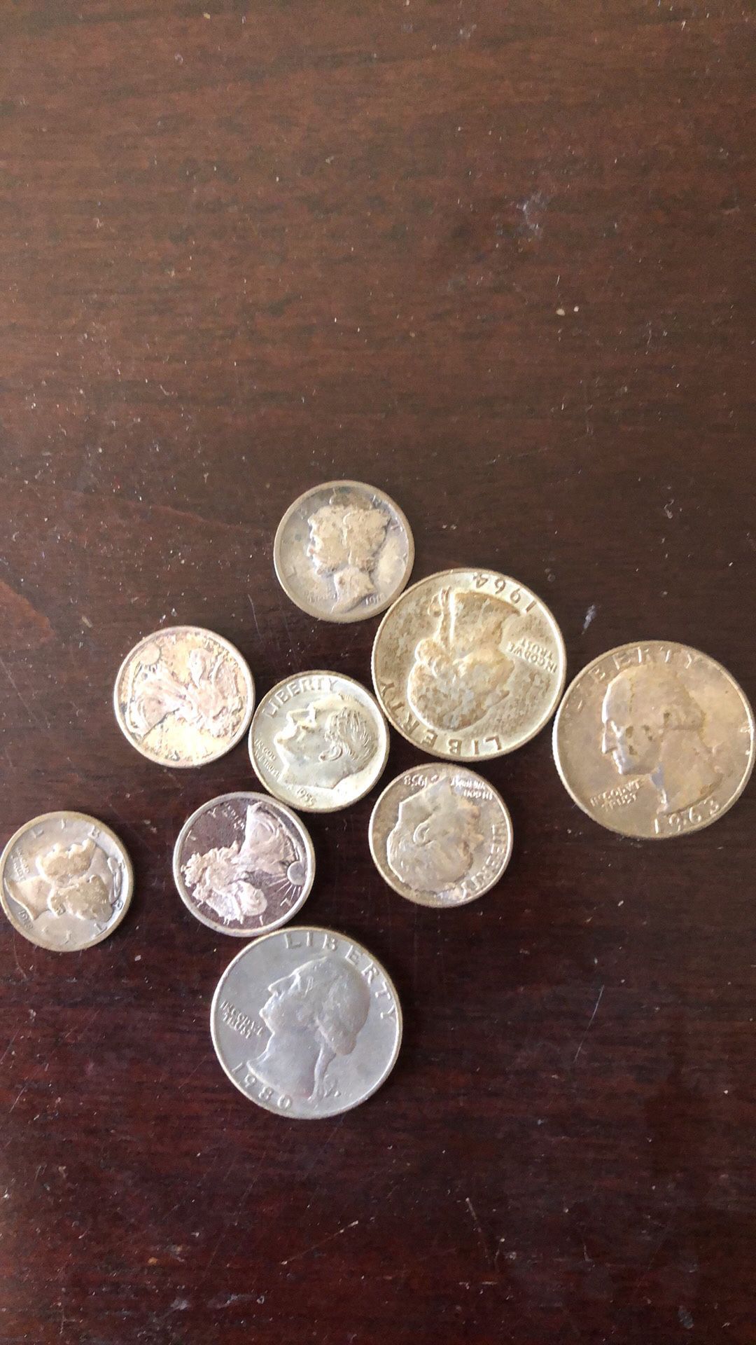 Lot of rare us antique silver coins