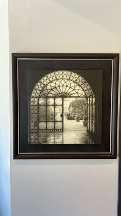 Framed Black and White Archway Art Print