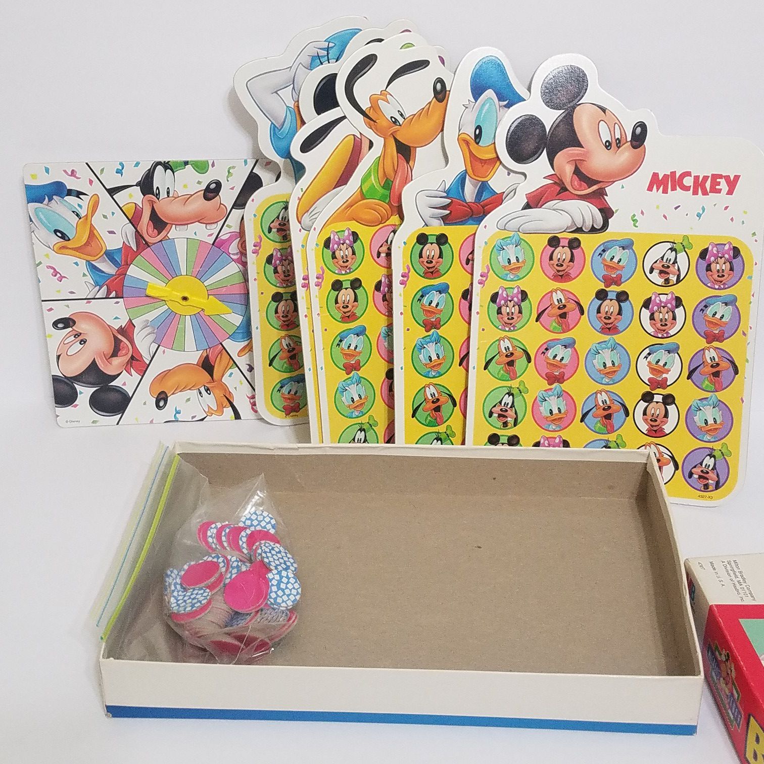 Vintage 90s Milton Bradley Mickey's Stuff for Kids Bingo Your Child's First Game