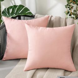 Soft Pink Outdoor Pillow Covers New 18 X18 Set Of 2
