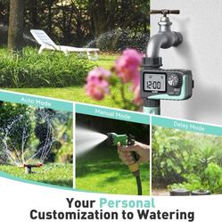 RAINPOINT Sprinkler Timer Outdoor, Water Timer for Garden Hose Faucet Timer, Programmable Watering Irrigation Timer with Rain Delay/Manual, V2, 2024 R