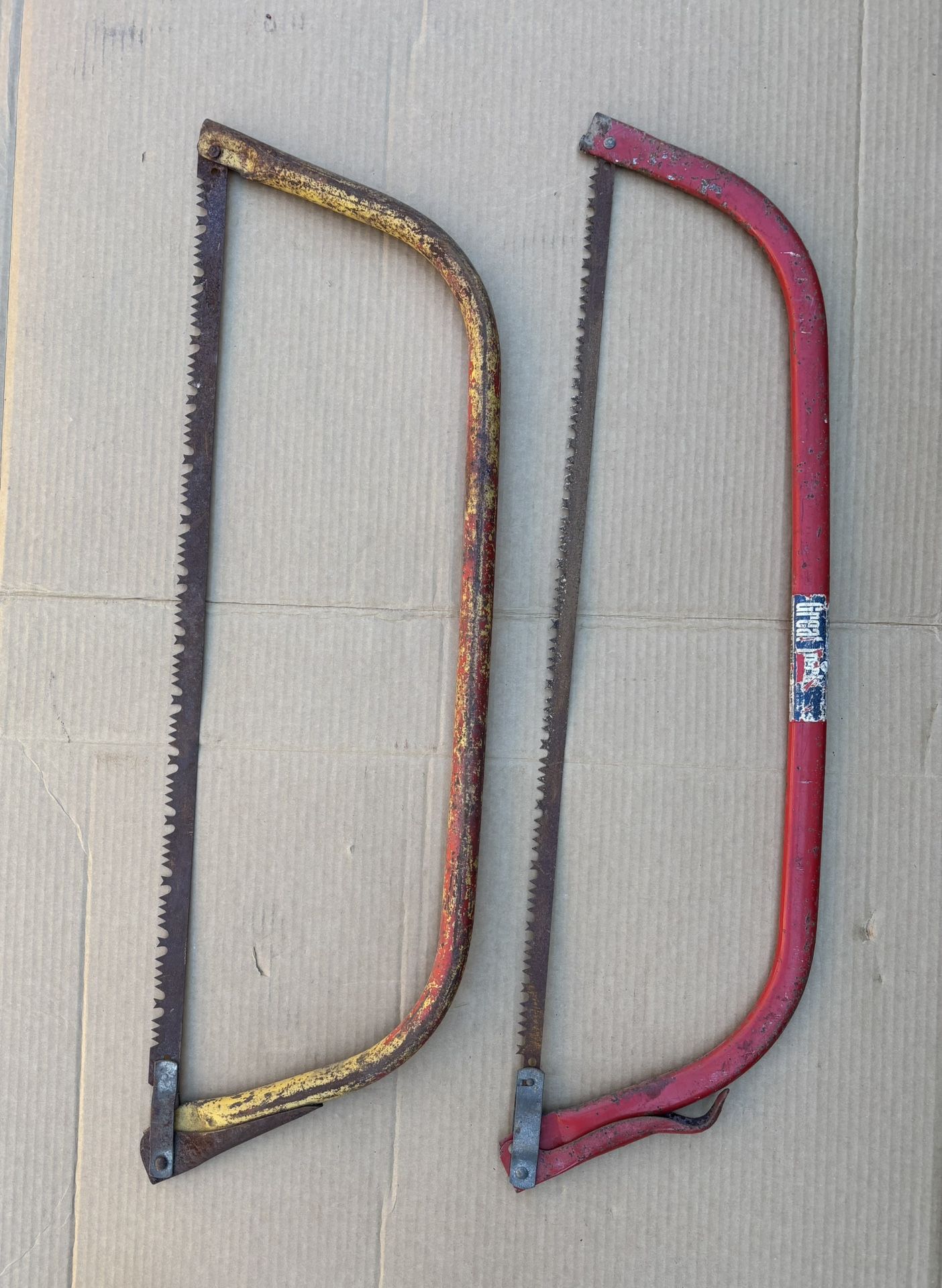 2 USED METAL BOW SAWS
