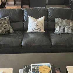 Bonded Leather Sofa, Loveseat And Chair.