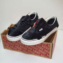  Vans Era Origami-Calf Hair Black Sneakers  Size 6.5 Men's...8 women's