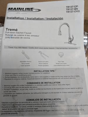 Mainline Tr137 Chrome Pull Down Kitchen Faucet For Sale In Peoria