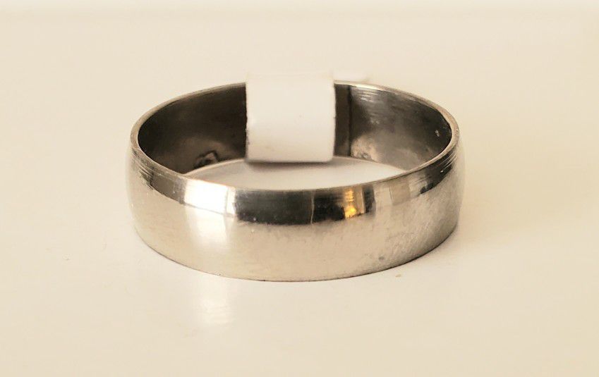 Silver Stainless Steel Ring Size 8.5 