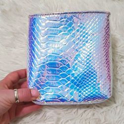 Iridescent mermaid makeup bag